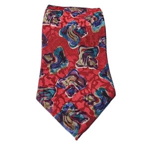 Vintage Secours Neck Tie Red, Purple Abstract